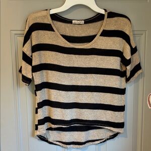 One Clothing Black and Gold Knit Top